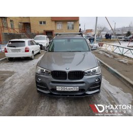 Накладка сплиттер на передний бампер на BMW X3 F25 M-Paket